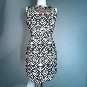 ASTR Tribal Southwestern Tapestry Embroidered Open Back Mini Dress - EUC -Size M